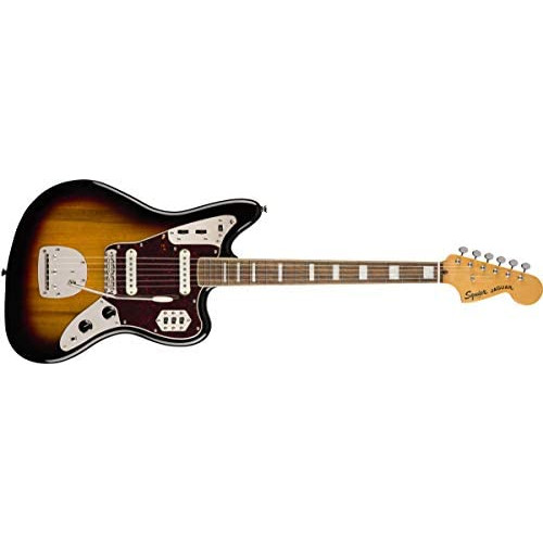 Squier by Fender 전기 기타 Classic Vibe '70s Jaguar®<!-- @ 15 @ --> Laurel Fingerboard, 3-Color Sunburst 소프트 케이스 첨부 와