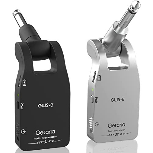 Getaria GWS-8 기타 wireless 시스템 송수신기 280°회전 1쌍다 USB충전식 트랜스미터&리시버 일렉트릭 기타 베이스 악기용