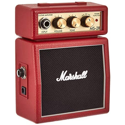Marshall 미니 앰프 레드 MS-2R 전지/어댑터량 대응 헤드폰 잭 장비