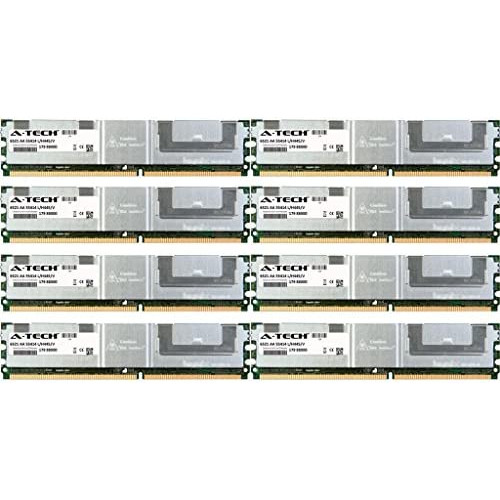 32GB KIT (8 x 4GB) for Dell Precision Workstation Series 490 690 (1KW) 690 (750W) 690n (750W). DIMM DDR2 ECC Fully Buffered PC2-4200F 533MHz Server Ram Memory. Genuine A-Tech Brand.
