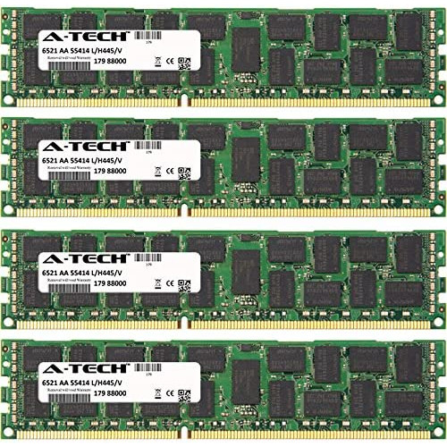 16GB KIT (4 x 4GB) for Dell PowerEdge Series R515. DIMM DDR3 ECC Registered PC3-12800R 1600MHz Dual Rank Server Ram Memory. Genuine A-Tech Brand.