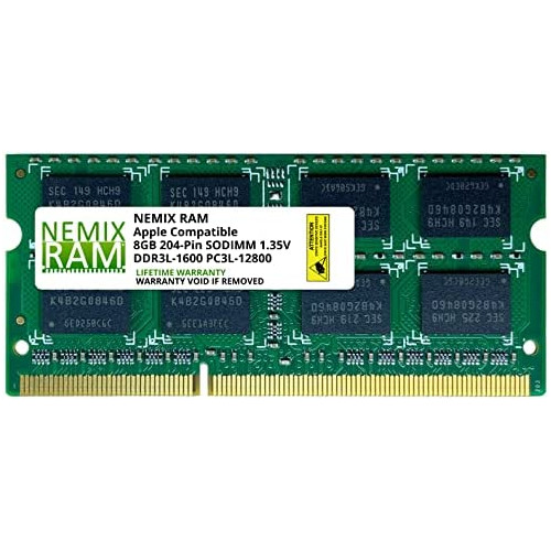 NEMIX RAM 16GB Memory Upgrade Kit (2x8GB) DDR3L 1600MHz PC3L-12800 SODIMM Compatible for Apple for Mac Book Pro(Early/Mid 2012), iMac, Mac Min