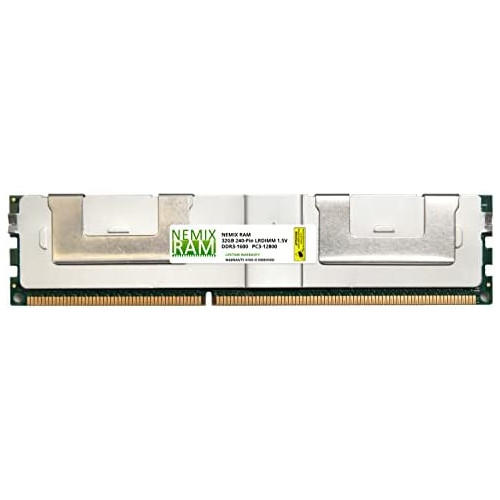 128GB (4x32GB) DDR3-1600MHz PC3-12800 ECC LRDIMM 4Rx4 1.5V Load Reduced Server Memory by NEMIX RAM
