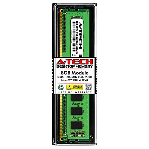 A-Tech 16GB RAM Kit for Dell OptiPlex 9020, 9010, 7020, 7010, 3020, 3010, MT/DT/SFF/USFF - (2 x 8GB) DDR3 1600MHz PC3-12800 Non-ECC DIMM Memory Upgrade
