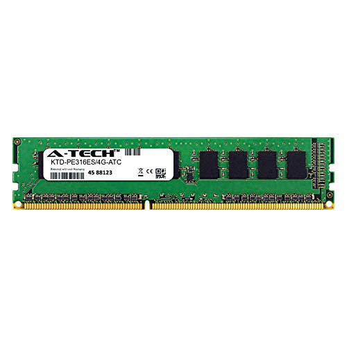 A-Tech 4GB Replacement for Kingston KTD-PE316ES/4G - DDR3 1600MHz PC3-12800 ECC Unbuffered UDIMM 1rx8 1.5v - Single Server Memory Ram Stick (KTD-PE316ES/4G-ATC)