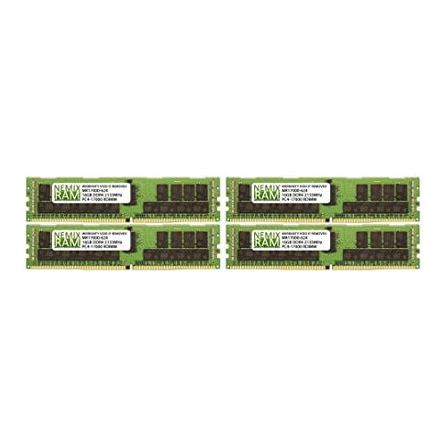 64GB (4x16GB) DDR4-2133MHz PC4-17000 ECC RDIMM 2Rx4 1.2V Registered Memory for Server/Workstation