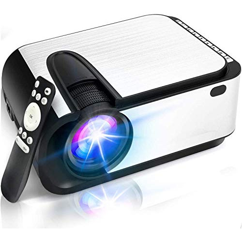 Mini Projector,6000 Lumen Video Projector, 1080P Supported 210 Display, Compatible with Phone,Computer,Laptop,USB,HDMI,VGA1