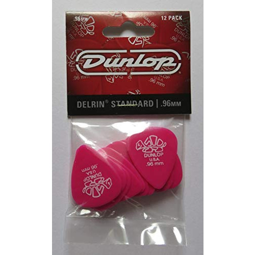 Dunlop(던롭) Delrin 500 Standard Dark Pink (0.96mm) 12매