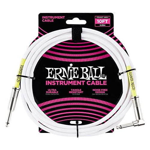 【정규품】 ERNIE BALL 6048 악기용 쉴드 케이블 10피트 INSTRUMENT CABLE 3.04m 블랙