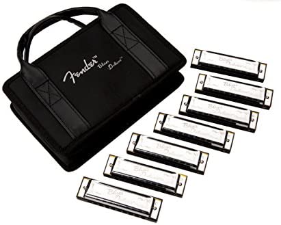 Fender Blues Deluxe Harmonica, 7-Pack with Case