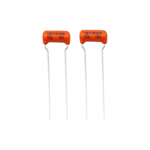 CDE Sprague Orange Drop 오렌지 드롭 기타/베이스용 콘덴서 폴리프로필렌 0.01uF 715P 103J 200V( 2 개세트)