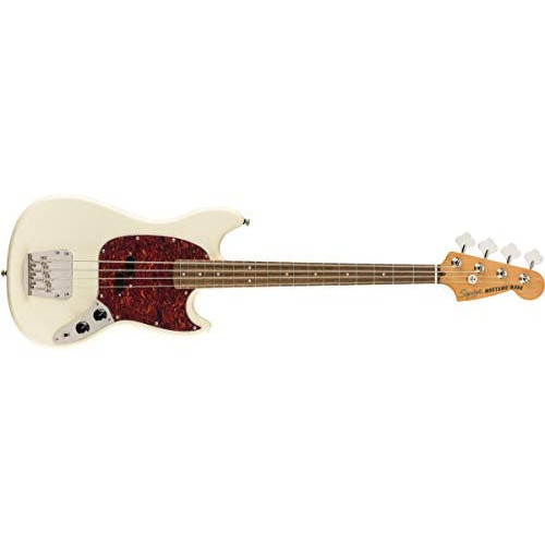 Squier by Fender 일렉트릭 기타 베이스 Classic Vibe 60s Mustang Bass, Olympic White