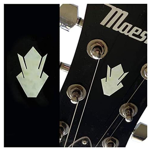 더《가모우》 기타의 헤드에 inlaid 스티커 2 매세트 빈티지 크라운 (WT)