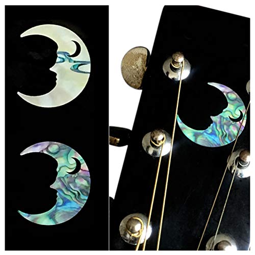 구레센토 문 월 inlaid 스티커 2 색세트 기타나 베이스로 딱 악기에 붙이는 데칼