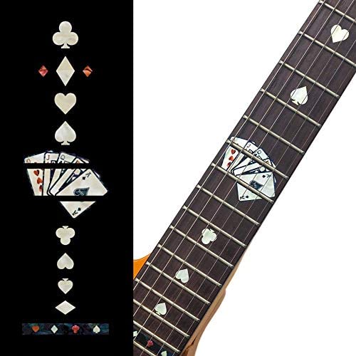 Jockomo 플래잉・카드(트럼프)/ BLACK펄 기타에 붙인 inlaid 스티커