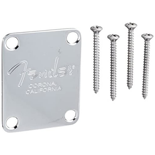 Fender 파트 4-Bolt American Series Guitar Neck Plate with &#34;Fender® Corona&#34; Stamp
