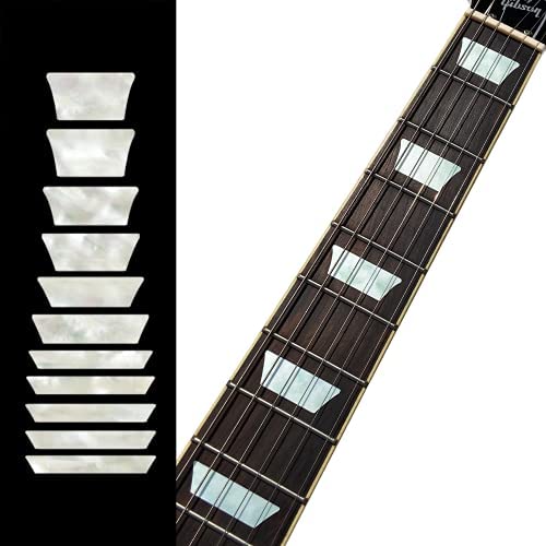 Jockomo 마운틴 블럭(Aged 화이트・펄) 기타에 붙인 inlaid 스티커