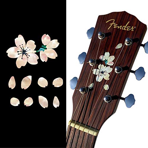 기타의 헤드나 픽 가이드에 inlaid 스티커 벚꽃