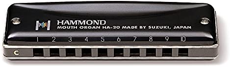 Suzuki HA-20-LF Promaster Hammond Professional 10-Hole Diatonic Harmonica, Key of F Low