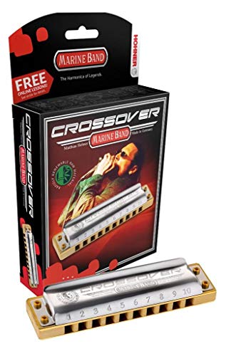 Marine Band Crossover Harmonica in Chrome - Key of Bb