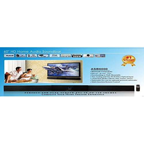 Apex Digital ASB 6000 HD Digital Home Theater Sound Bar, 350W