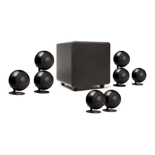 Orb Audio Peoples Choice 5.1 Home Theater Surround Sound Speaker System in Hand Polished Steel