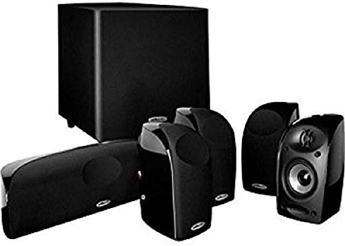 Polk Audio Blackstone TL1600 Compact Home Theater System, Total 6 Items - 4 TL1 Satellite Speakers, 1 Center Channel & an 8 Powered Subwoofer, Bass Port, Detachable Grilles Included