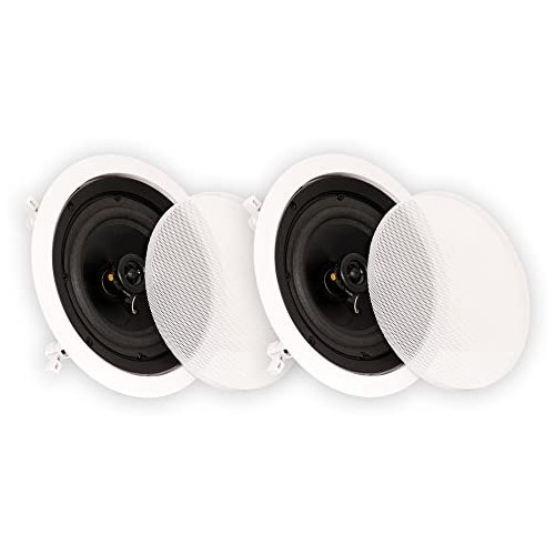 Theater Solutions CS4C in Ceiling Surround Sound Home Theater Contractor Pair, White, 4-inch