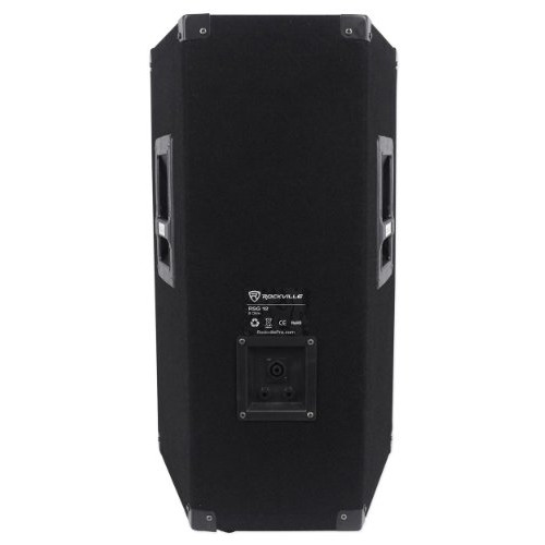 (2)Rockville RSG12 12 3Way 1000 Watt 8Ohm Passive DJ PA Speaker +Stands +Cables