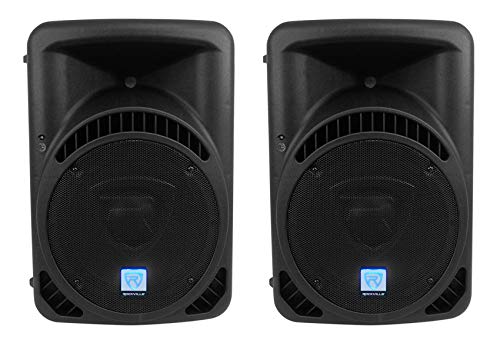(2) Rockville RPG12BT 12 800w Powered DJ PA Speakers BlueTooth, Wireless Link