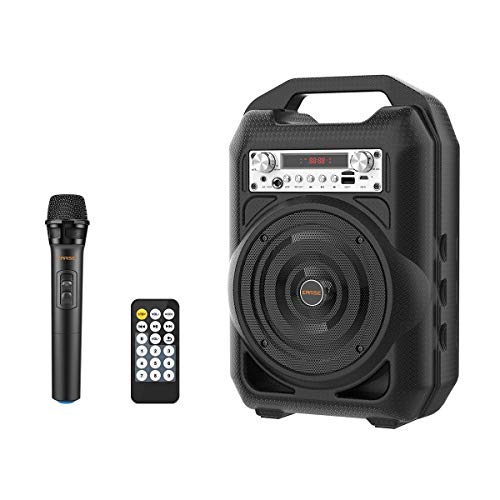Portable Bluetooth PA System with Wireless Microphone | with FM Radio and Remote Control | Perfect for Party | EARISE T35