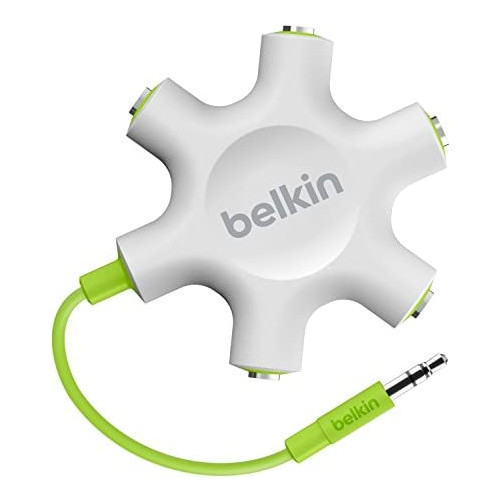 Belkin RockStar 5-Jack Multi Headphone Audio Splitter (Light Green)