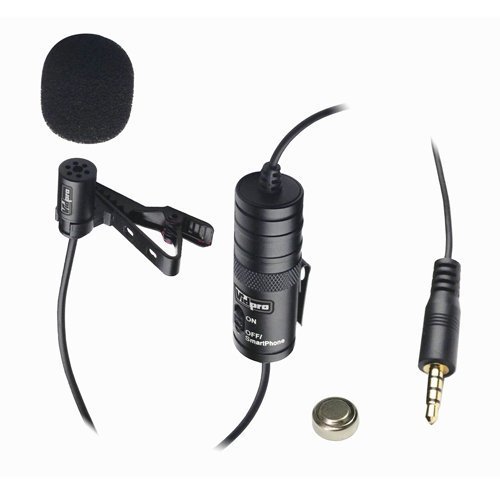 Vidpro XM-L Microphone for Canon Vixia HF R800 Camcorder External Microphone Wired Lavalier microphone - 20 Audio Cable Transducer type Electret Condenser