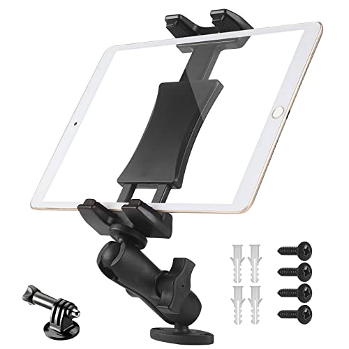 Heavy Duty Drill Base Tablet Mount,GoPro Hero for truck,for iPad Samsung Galaxy All 4.7phone - 13 Tablets ,Truck Action Camera Mount,for Wall/Cars / Great for Wall or Truck /Commercial VehiclesDash