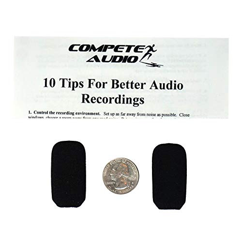 Compete Audio - Replacement Microphone Covers - For Lightspeed Aviation Pilot Headset - High-Quality Foam Windscreen - 2 Pack