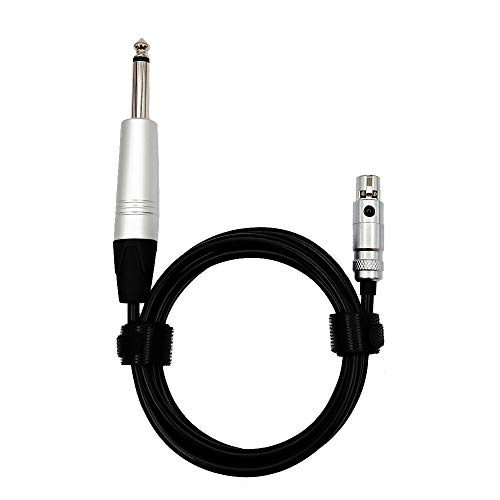 Guitar Bass TA4F 4-pin Mini XLR To 1/4 6.35mm Instrument Cable For Shure Transmitter Wireless System Replacement Wire Cord
