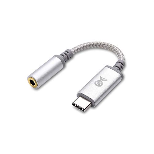 Cable Matters 24-bit / 192 kHz HiFi USB C to 3.5mm Headphone Adapter for MacBook Pro, iPad Pro, and More - 4 Inches