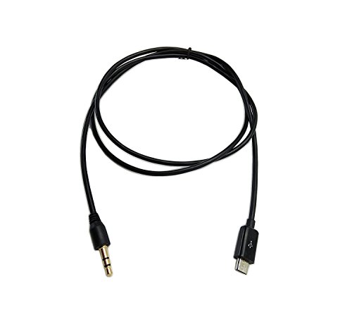Audio Output Cable, SinLoon Micro-USB to 1/8 Stereo 3.5mm Audio Car AUX Cable for S3 i9300 S2 i9100 i9220 (3.2 Feet = 1 Meter, Black)