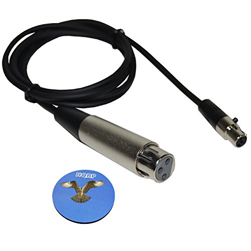 HQRP 4-Pin Mini Connector (TA4F) to XLR(F) Connector Microphone Adapter Cable for Shure AXT100 T1 T1G UT1 SC1 BLX1 PG1 PGX1 PGXD1 GLXD1 QLXD1 SLX1 LX1 FP1 ULX1 ULXD1 UC1 UR1 UR1M U1 + Coaster