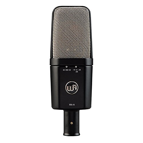 Warm Audio WA-14 Large Diaphragm Condenser Microphone, Black with silver grille