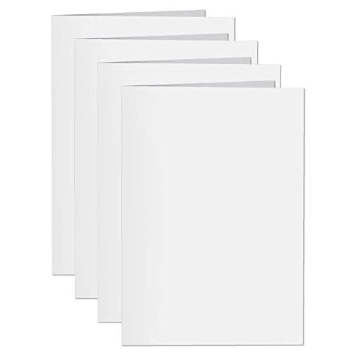 4 Pack, Inventiv 30 Second Recordable DIY Greeting Card, Voice Recorder Module, Blank White/Apply Custom Design Artwork