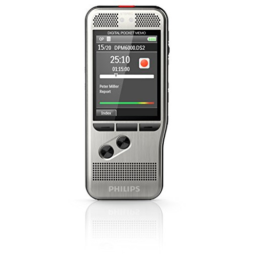 Philips DPM6000 Digital Pocket Memo Voice Recorder with Push Button Operation