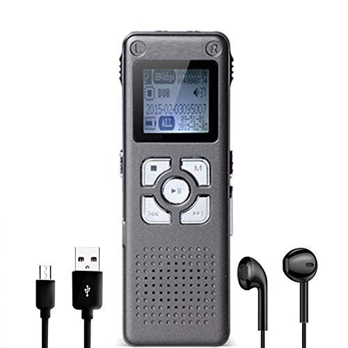Digital Voice Recorder for Lectures, KerLiTar K-R06 Dictaphone Sound Activated Recorder with Playback HD Audio Recorder Recording Device MP3 Player Noise Reduction Portable Recording Device