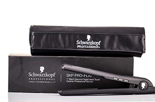 Schwarzkopf Professional Skp Pro Flat Black Diamond Digital Ceramic Flat Iron, 1 Inch