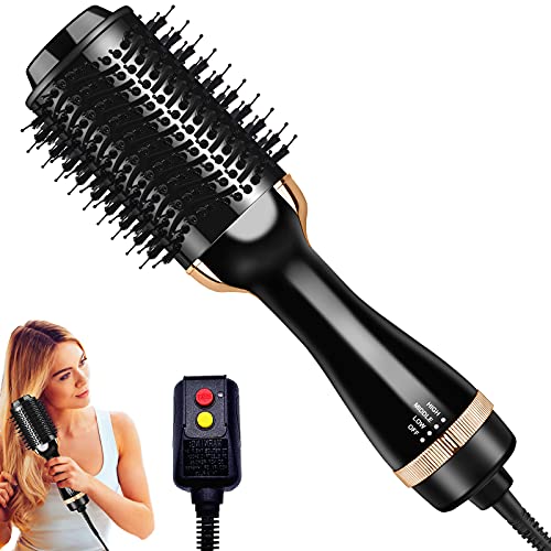 Hair Dryer Brush Blow Dryer Brush in One, Professional One Step Hair Dryer and Styler Volumizer with Negative Ion Ceramic, Hot Air Brush for Fast Drying, Salon, Straightening, Curling