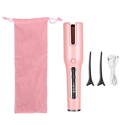Automatic Hair Curler, Hair Curler Iron Portable USB Rechargeable Hair Curling Wand LED Digital Roll Tool for Different Hair Style