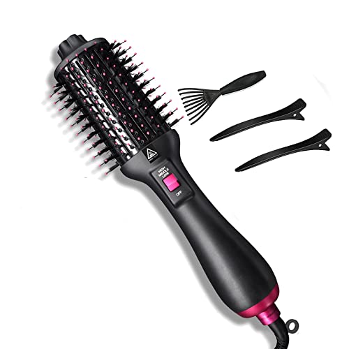SENLLY Hair Dryer Brush, One Step Hot Air Brush Styler and Dryer, Blow Dry Hair Brush and Volumizer with Negative Ionic for Straightening, Curling, Professional Hair Dryers for Women (1000W, 110V)