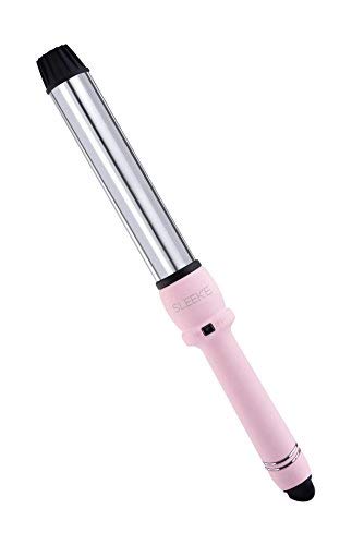 Sleeke Hair Flawless Professional Curling Wand Iron With Tourmaline-Infused Titanium Barrel (32mm, Pink)