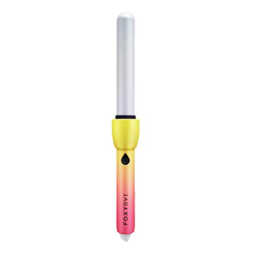 FoxyBae 25mm Electric Dreams Neon Curling Wand - Easy to Use - Moonstone Ceramic Tourmaline Curling Wand - Heats Up Quickly - Professional Curling Wand - No Damage to Hair - Hair Curler for Women