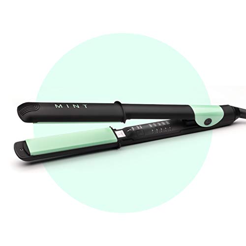 Professional Safe-Heat Flat Iron Designed for Fine to Medium Hair by MINT | Salon-Grade Size: 1 inch Longer and 10% Wider Ceramic Tourmaline Ionic Hair Straightener. Travel-Ready Dual Voltage.